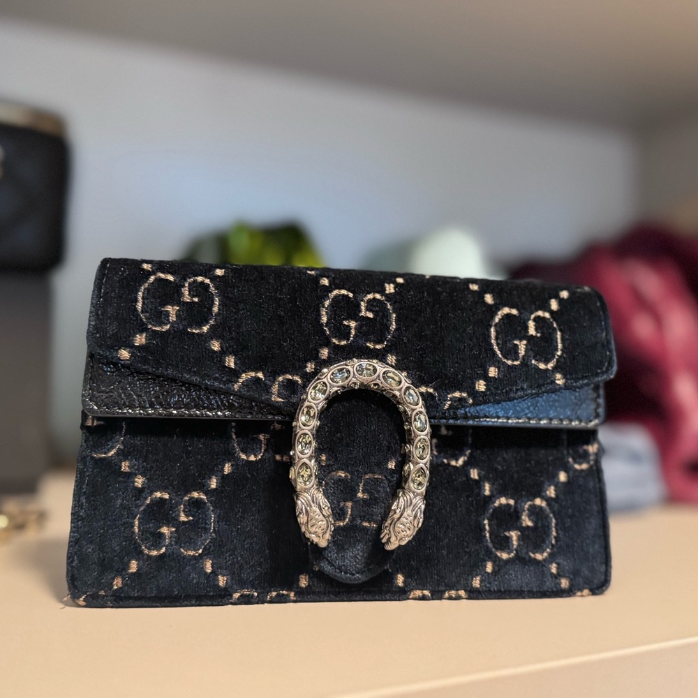 COPY - DIONYSUS MINI BAG IN BLUE VELVET